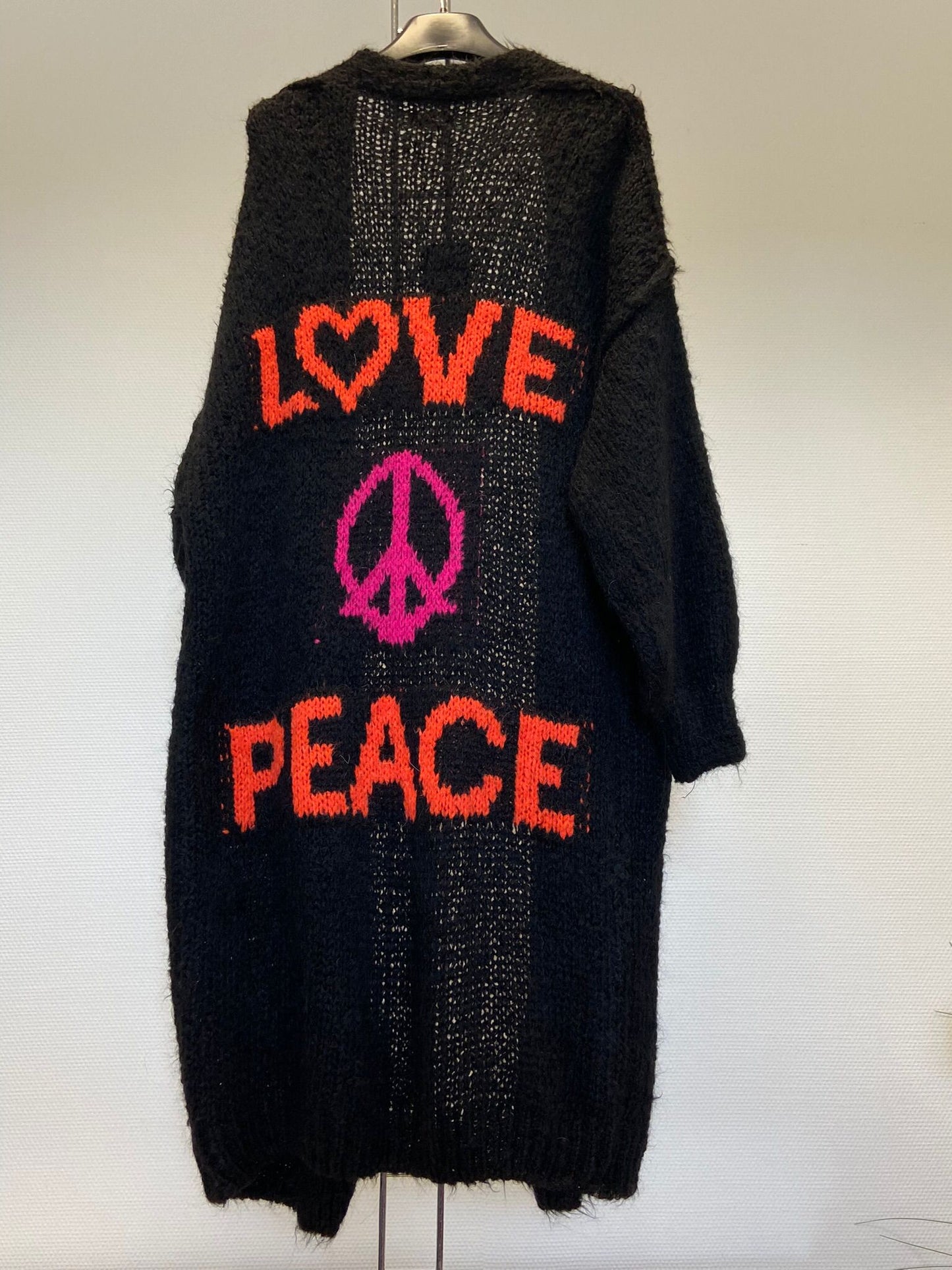 Strickmantel Love & Peace